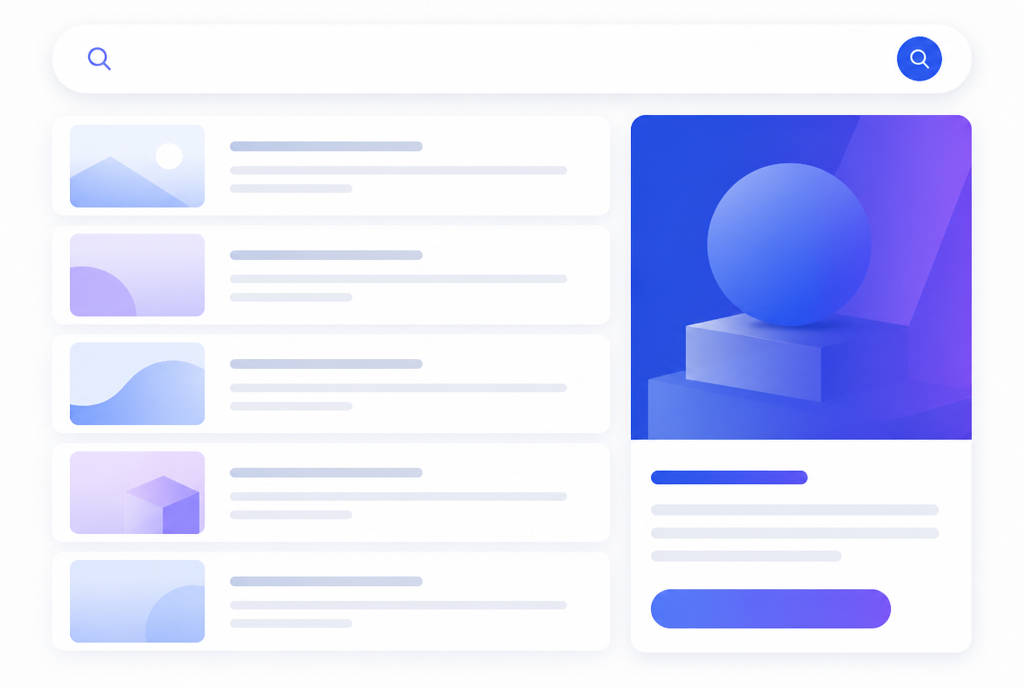 Wizerunek firmy w Google: co widzi klient 5 Pasek wyszukiwania z listą wyników i wyróżnionym blokiem marki